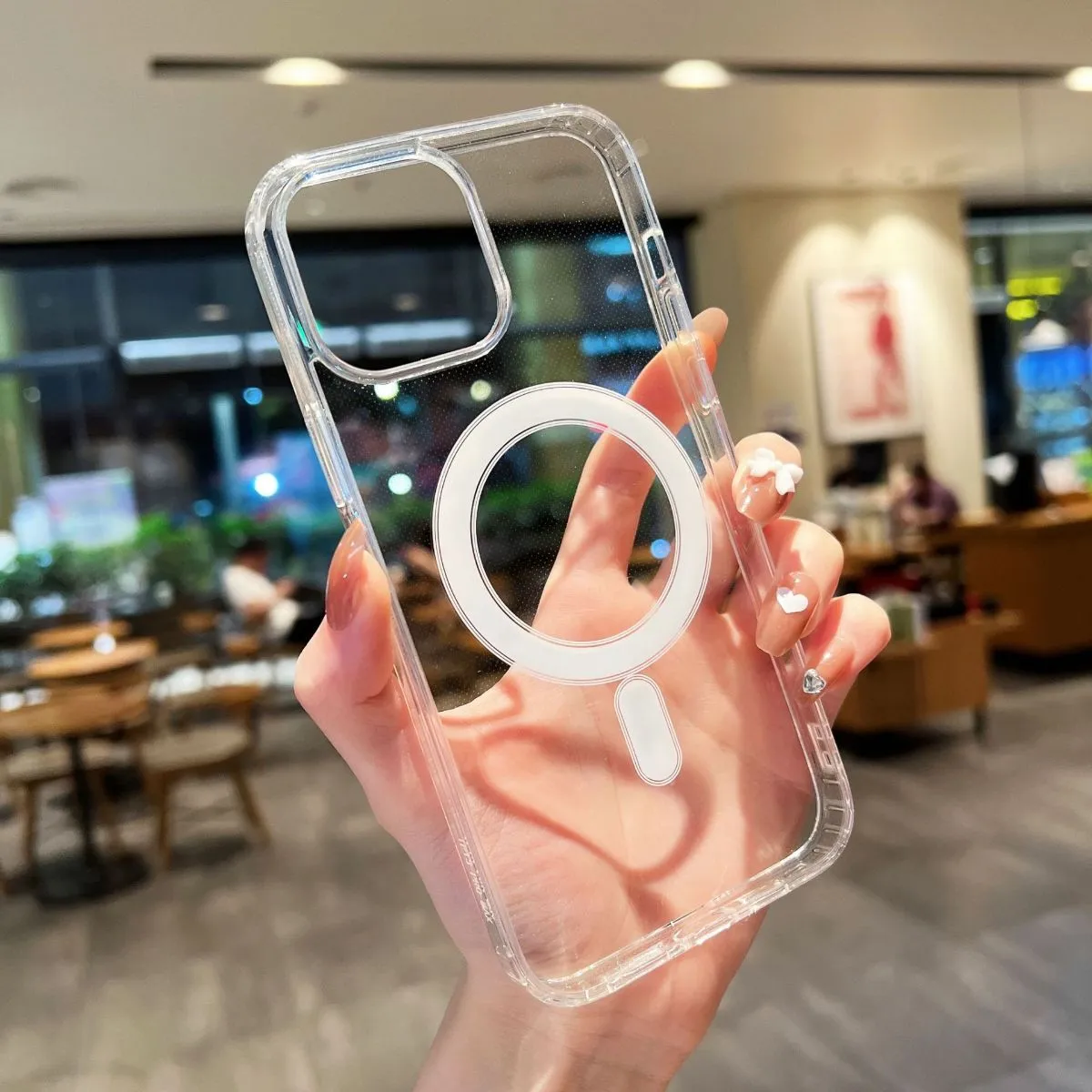 MagSafe Compatible Transparent Case for iPhone 17 Pro Max, Clear Soft TPU Bumper Cover for 16/15/14 Pro, Shockproof Protective Shell